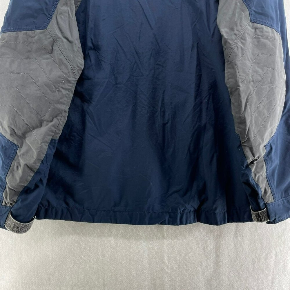 Columbia Navy Blue Gray White Kids Raincoat - Picture 7 of 10